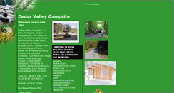 Desktop Screenshot of cedarvalleycampsite.com